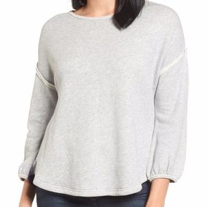 Caslon Layered Look Sweatshirt Top Tunic NEW Small